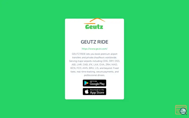 Screenshot of GEUTZ RIDE