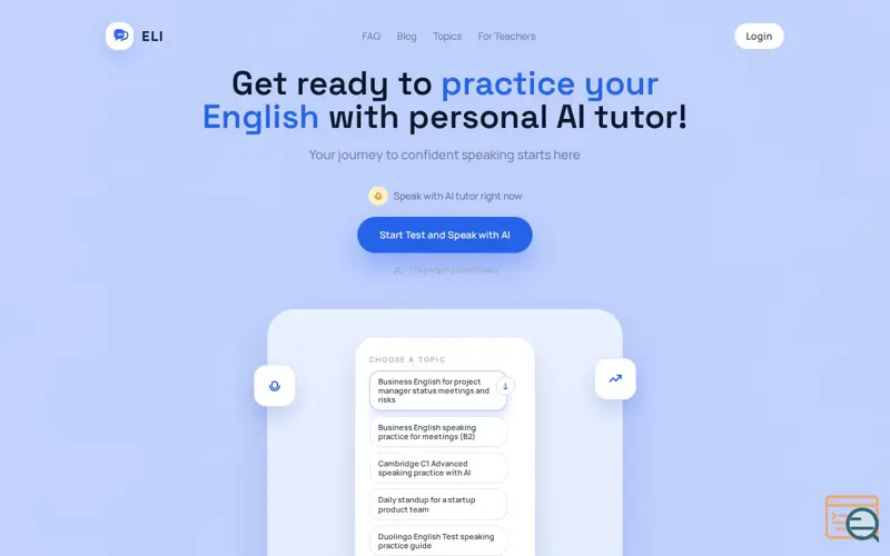 Screenshot of Elispeak