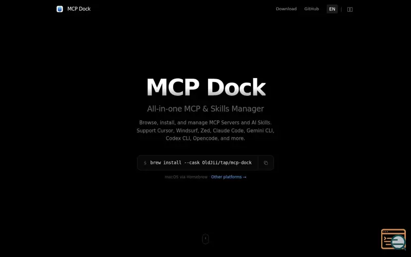 Screenshot of MCP Dock