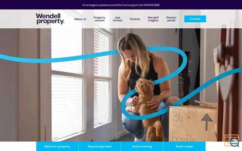 Screenshot of Wendell Property, a launch using CodeTwo Email Signatures 365