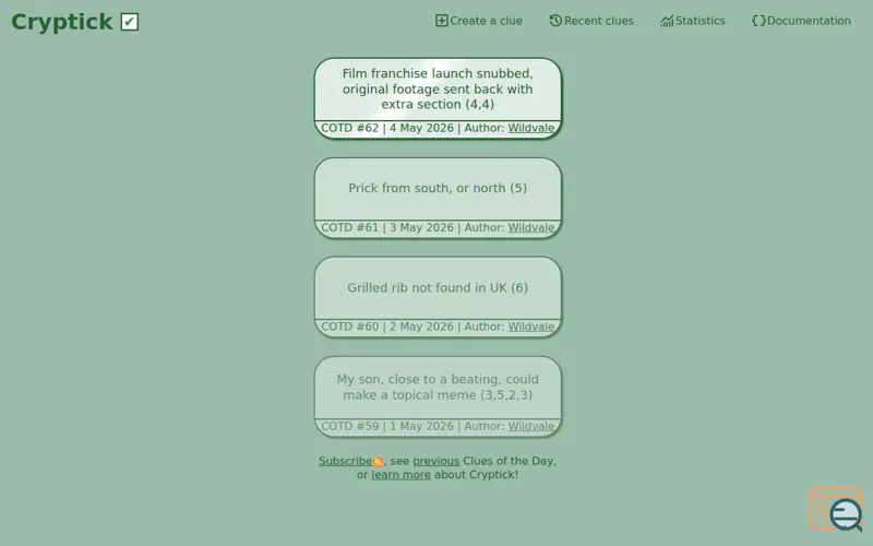 Screenshot of Cryptick