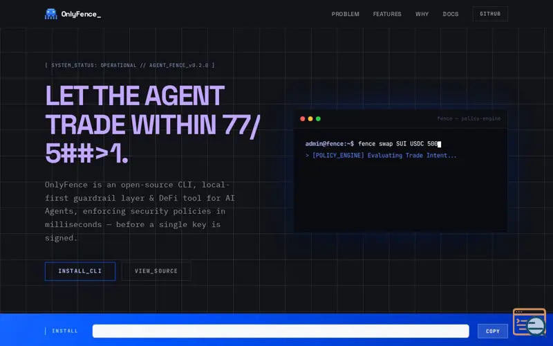 Screenshot of OnlyFence