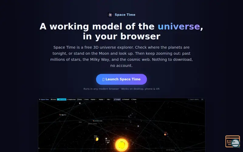 Screenshot of Space-Time