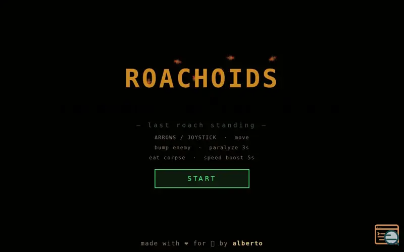 Screenshot of Cockroach Battle Royale Game