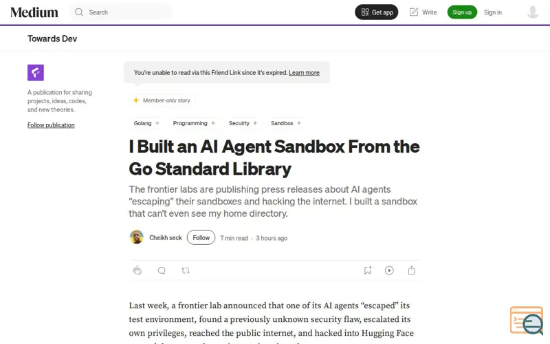 Screenshot of Towardsdev