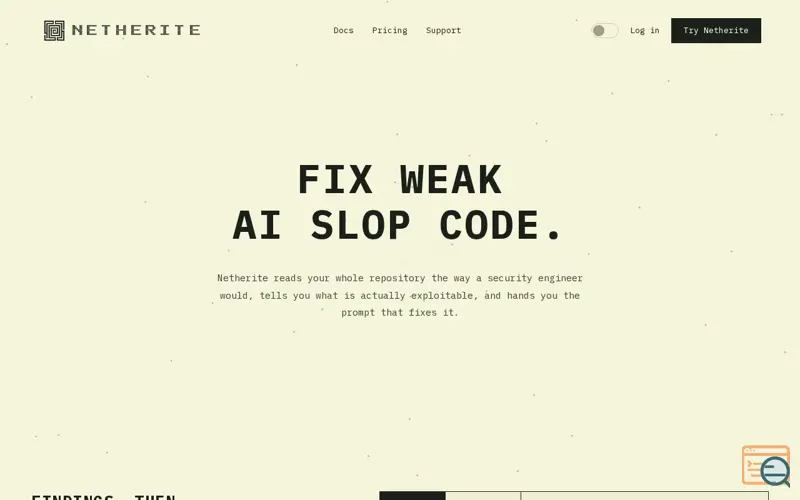 Screenshot of Netherite