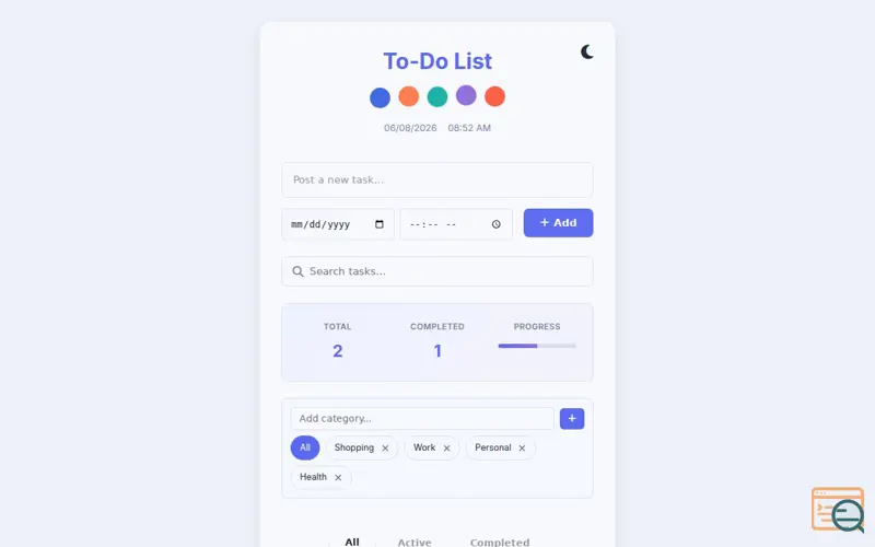 Screenshot of Todo App