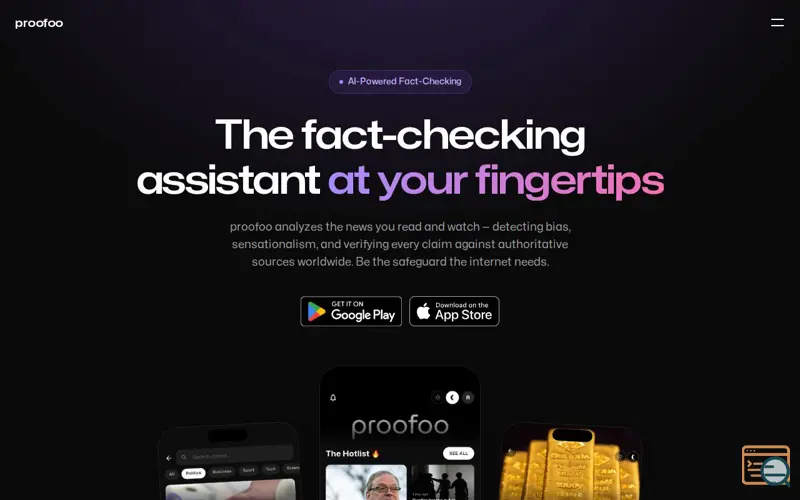 Screenshot of Proofoo