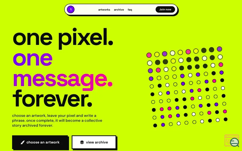 Screenshot of 1PixelStory