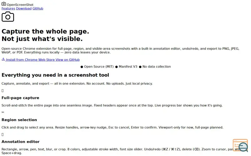 Screenshot of Openscreenshot