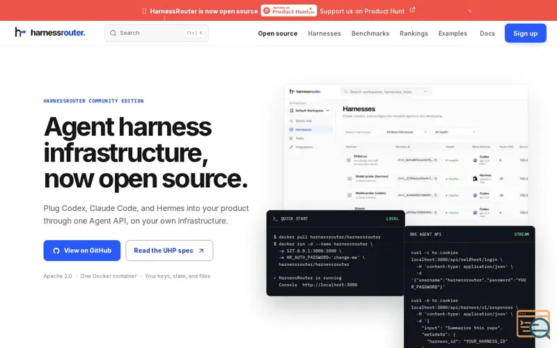 Screenshot of HarnessRouter Community Edition