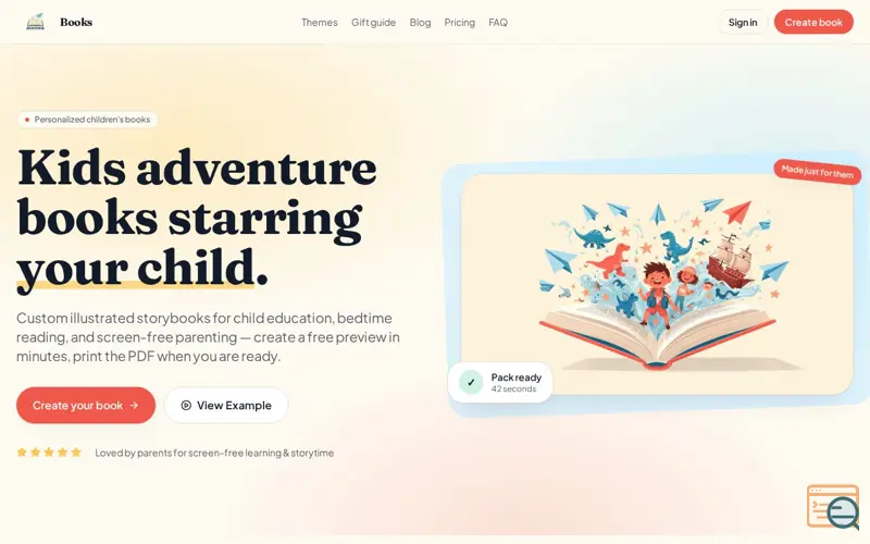 Screenshot of Adventrya Books