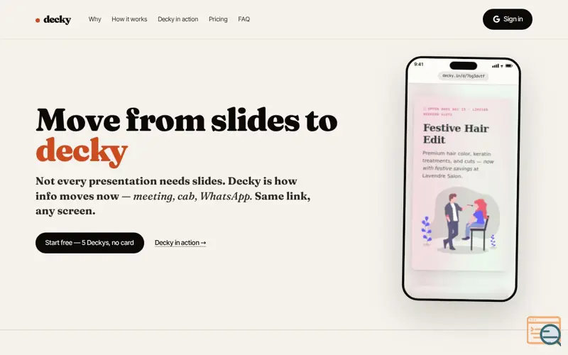 Screenshot of Decky
