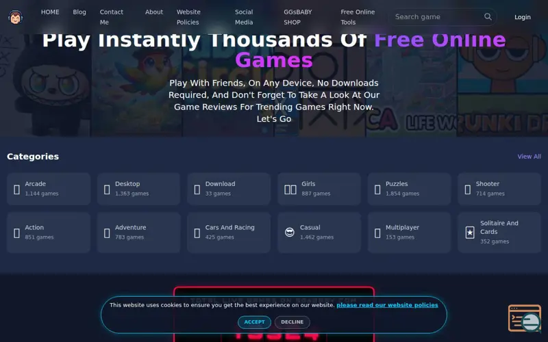 Screenshot of GGs BABY