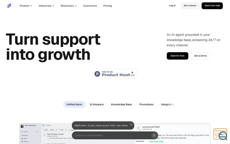 Screenshot of Starko Turn support into growth