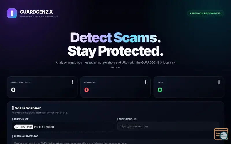 Screenshot of GUARDGENZ X