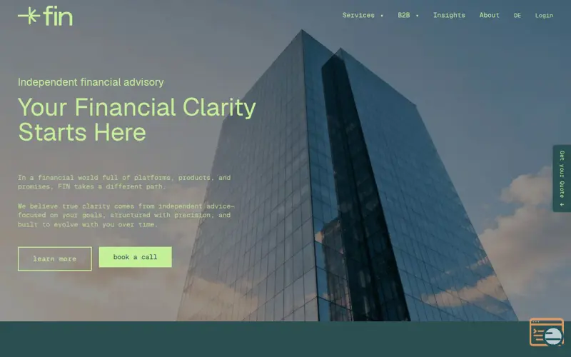 Screenshot of Trust FIN GmbH