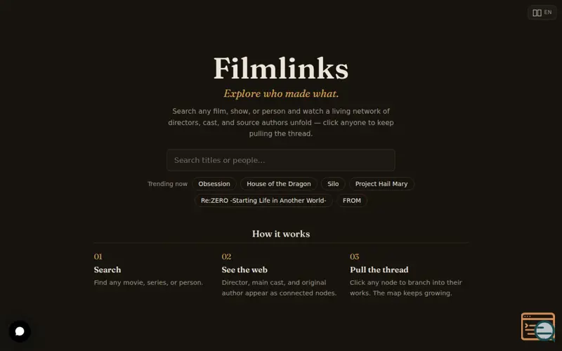 Screenshot of Filmlinks