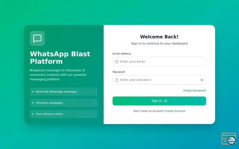 Screenshot of Whatsapp Blast