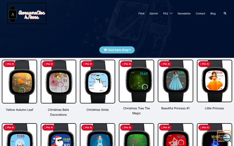 Screenshot of Awesome Clock Faces, a launch using WP Statistics