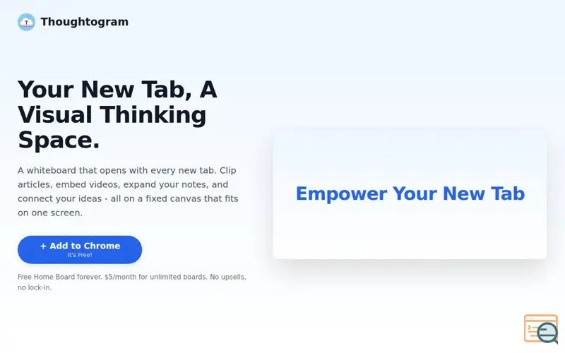 Screenshot of Thoughtogram Chrome Extension