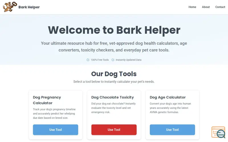 Screenshot of Bark Helper