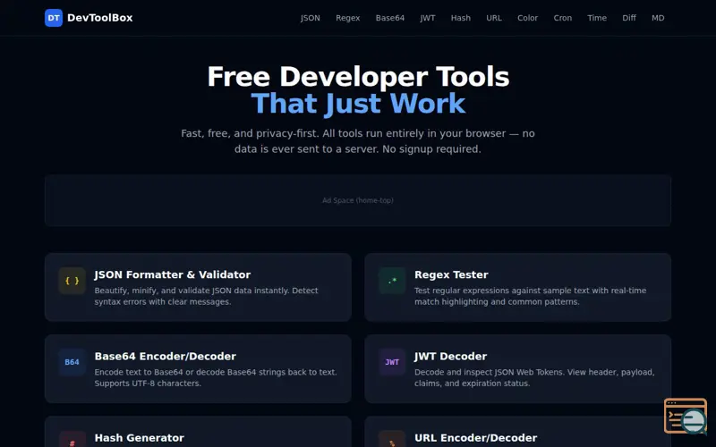 Screenshot of DevToolBox