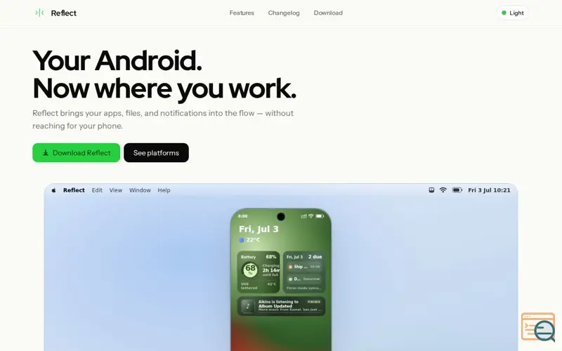 Screenshot of Reflect