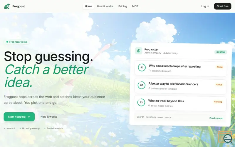 Screenshot of Frogpost