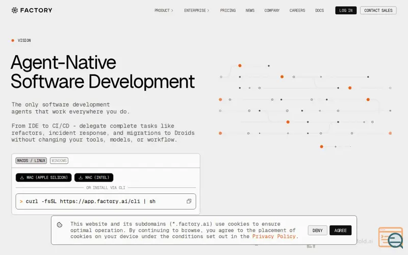 Screenshot of The Factory Desktop App