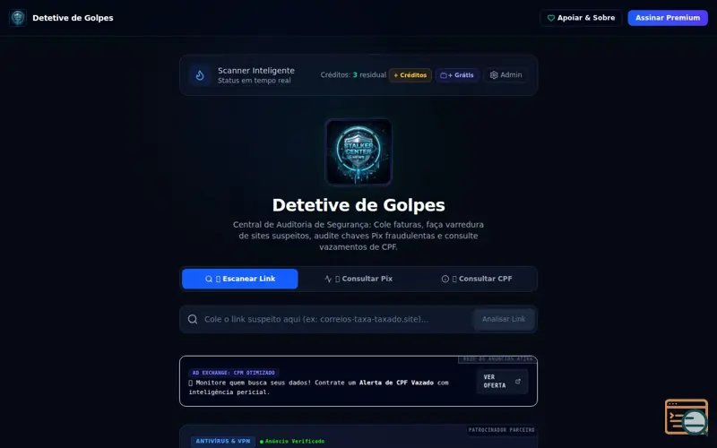 Screenshot of Detetive de Golpes