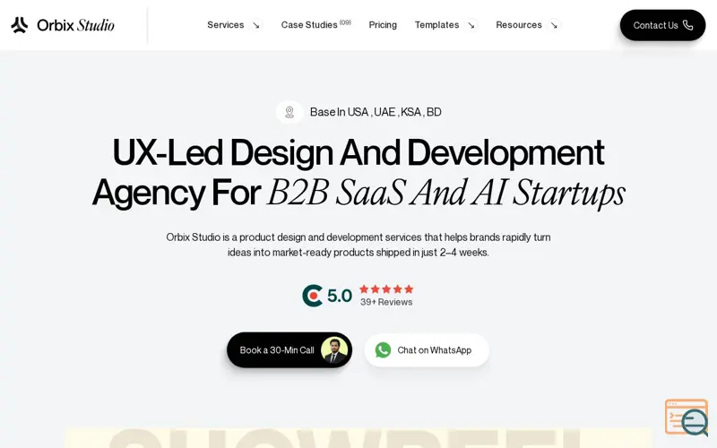 Screenshot of Orbix Studio Free Templates