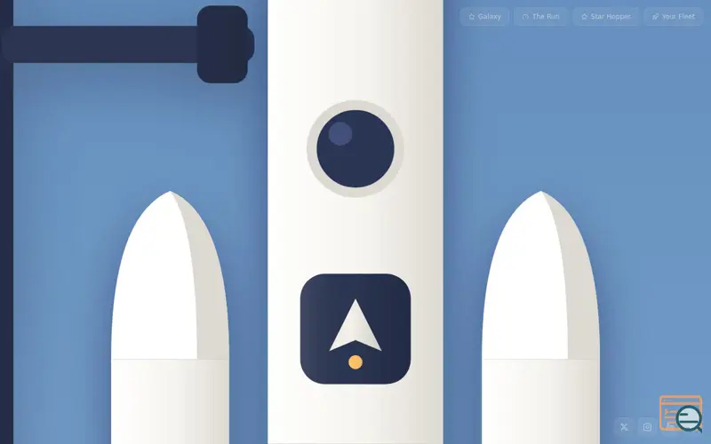 Screenshot of saasrocket.space: the most spectacular way to launch your SaaS