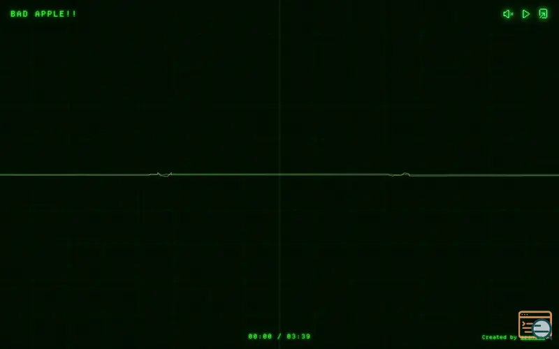Screenshot of Bad Apple (Oscilloscope-Like)