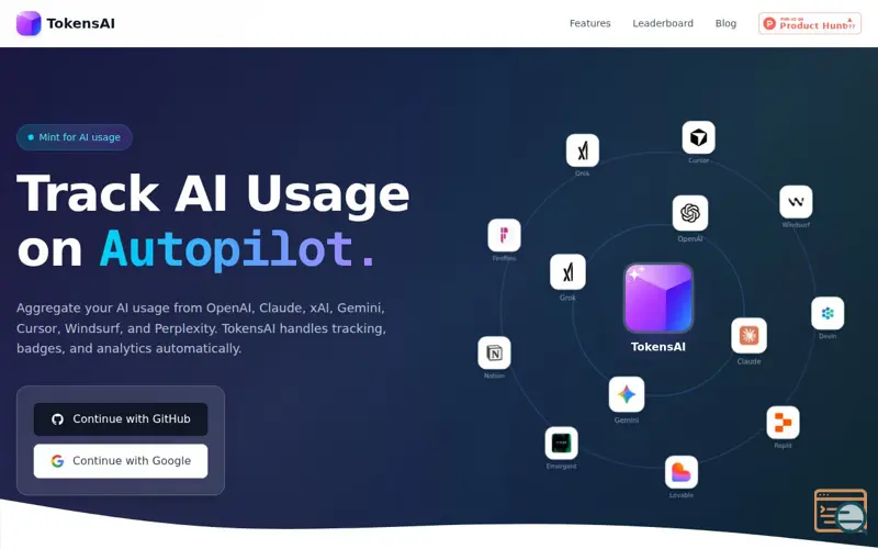 Screenshot of TokensAI