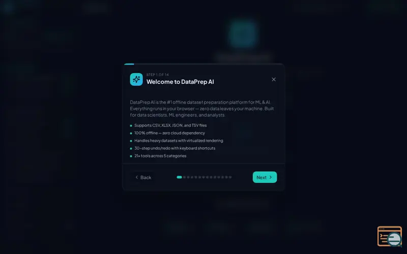 Screenshot of DataPrep AI
