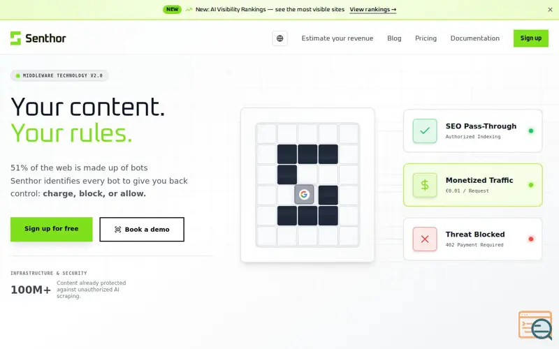 Screenshot of Senthor