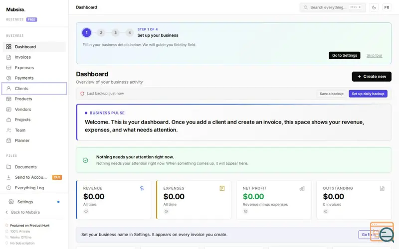 Screenshot of Mubsira Analytics