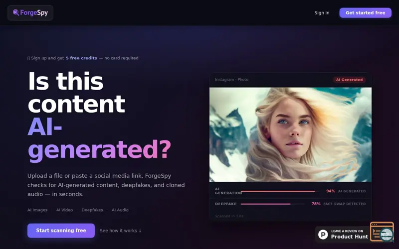 Screenshot of ForgeSpy