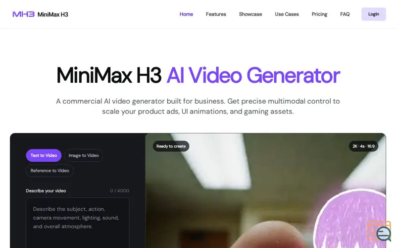 Screenshot of MiniMax H3