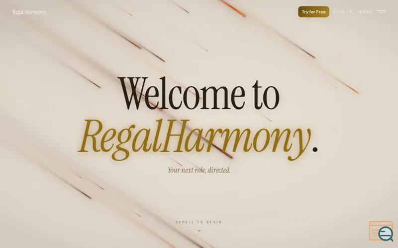 Screenshot of RegalHarmony