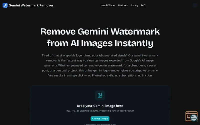Screenshot of Gemini Watermark Remover