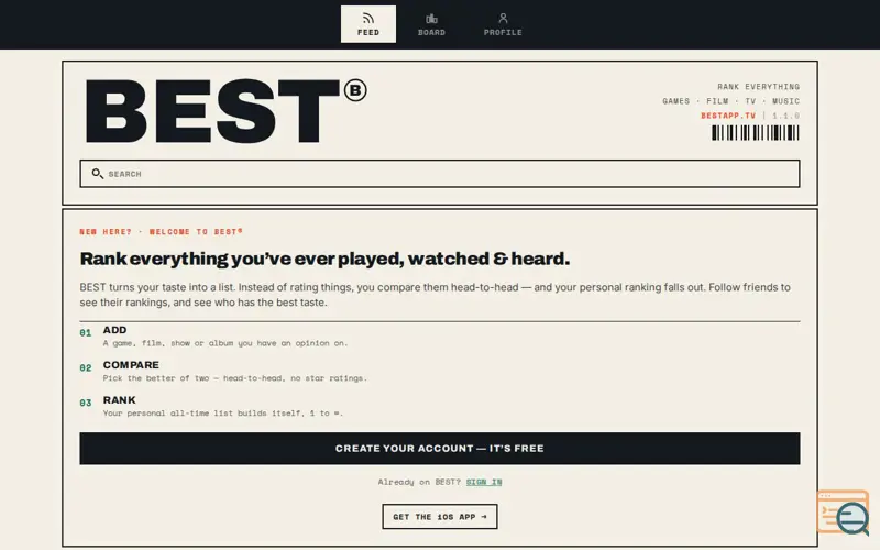 Screenshot of BEST