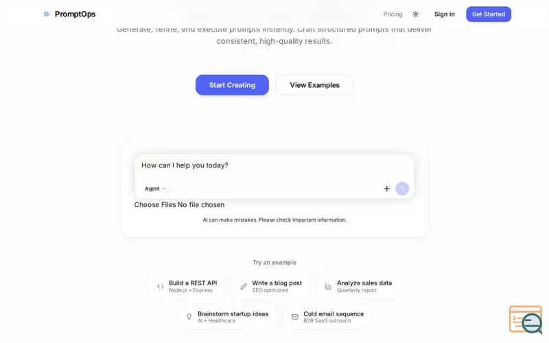 Screenshot of PromptOps