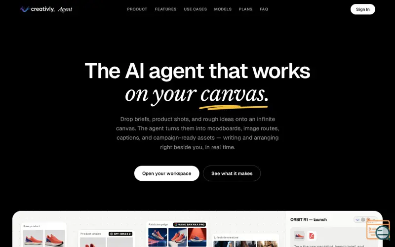 Screenshot of Creativly Agent