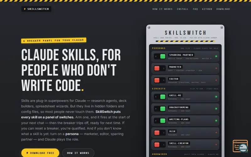 Screenshot of Skillswitch