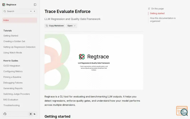 Screenshot of Regtrace
