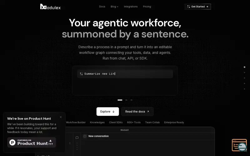 Screenshot of ModuleX
