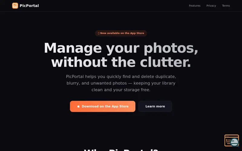 Screenshot of PicPortal