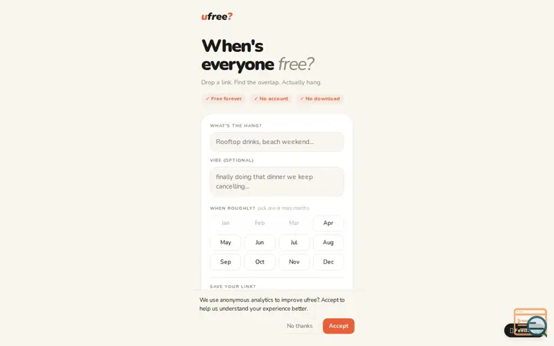 Screenshot of ufree 